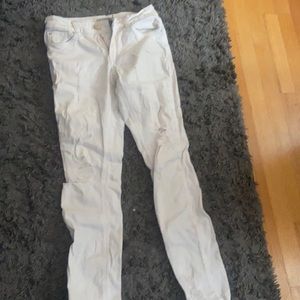 white ripped jeans